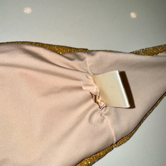 Baobab Gold Glitter bandeau bikini set Small - Picture 5 of 5